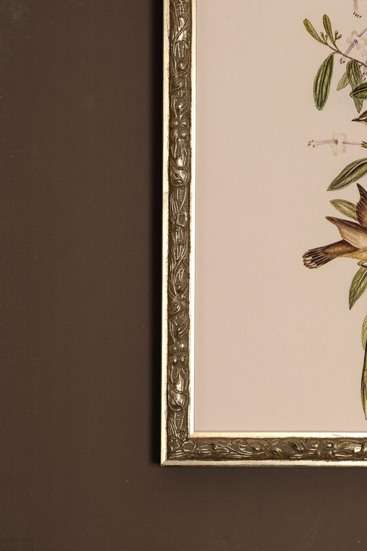 ÉVEIL PRINTANIER, CADRE VINTAGE ARGENT