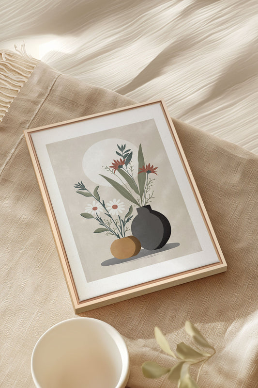 SUNLIT BLOOMS, Oeuvre sur toile étirée