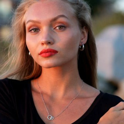 DELANEY Pavรฉ Zirconia Silver Necklace