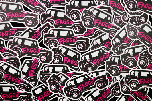 Faggot Jeep Sticker - Queer As Folk