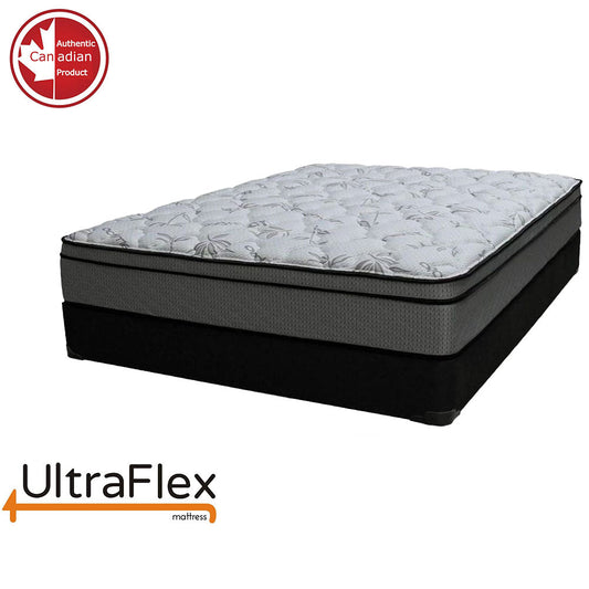 UltraFlex® DYNASTY- Firm Orthopedic Spinal Care, Posture Support, Pressure Relief & Cooler Sleep, Natural Heavy-Duty and High-Density Foam, Eco-Friendly Mattress (Made in Canada) With Water Proof Mattress Protector