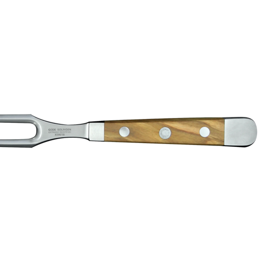 ALPHA OLIVE | Meat Fork 7" | Forged Steel / Olive wood handle