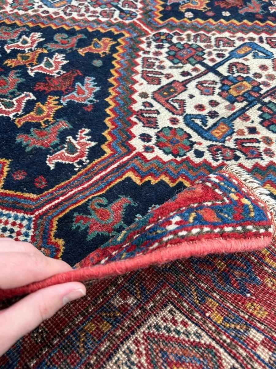 Antique Persian Khamseh Rug | 5' 9" x 4' 1"