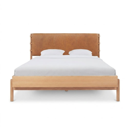 Colin Top-Grain Leather Bed
