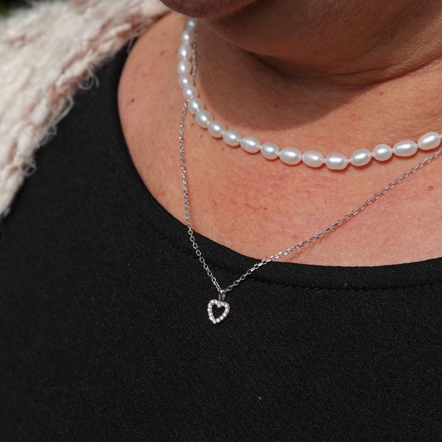 Collier Coeur en argent sterling