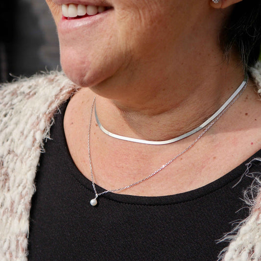 Collier Petite perle en argent sterling