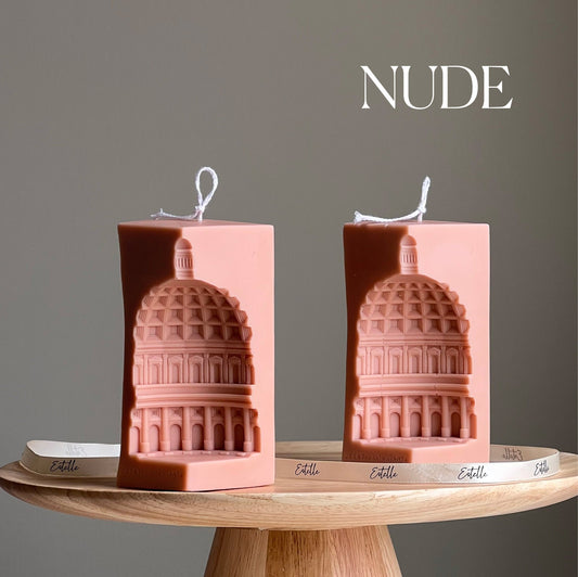 Capitol Architecture Candle: Decorative Soy Wax Pillar Candle