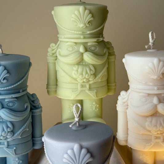 Handmade Nutcracker Candle: Christmas Home Decor