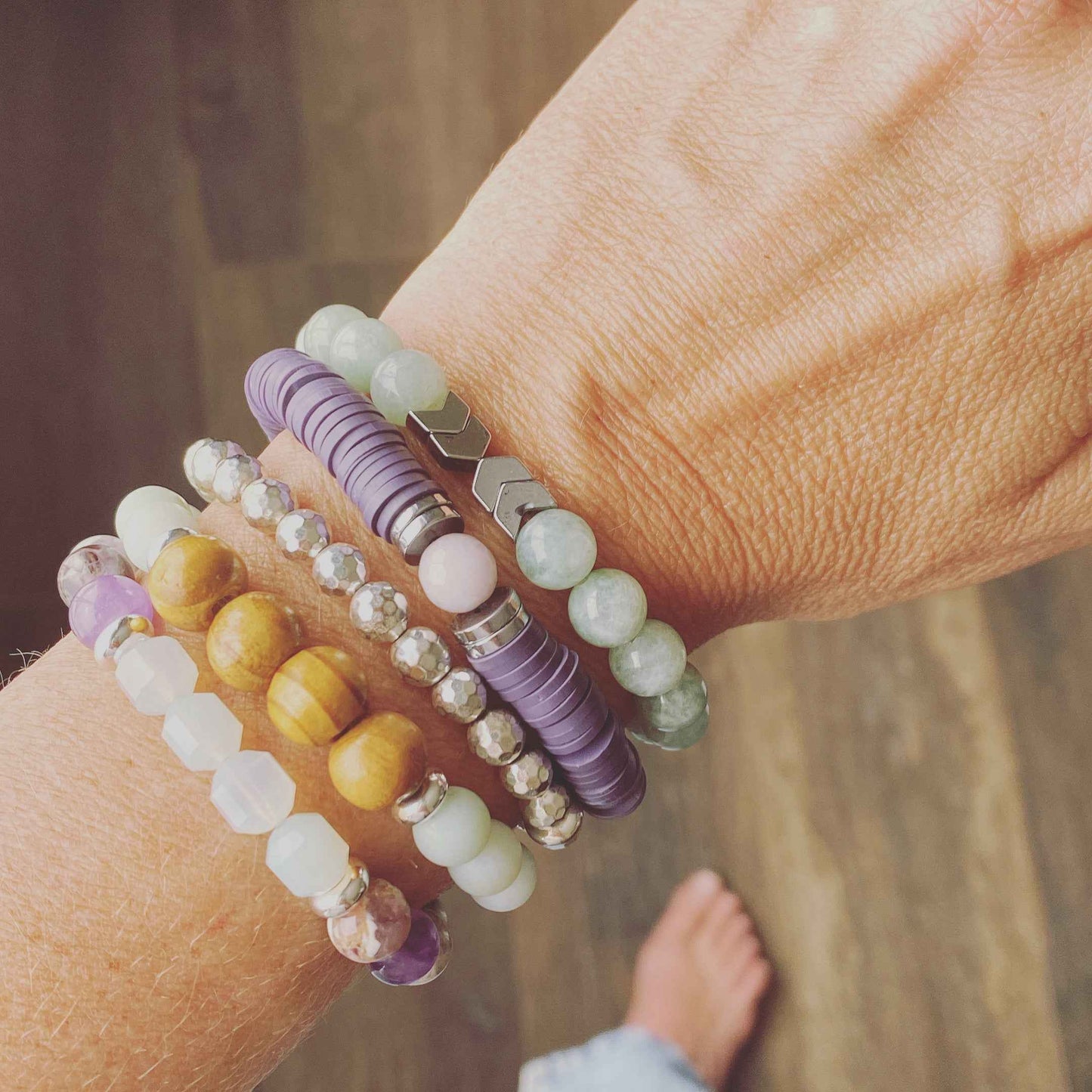 Chevron Amethyst Bracelet