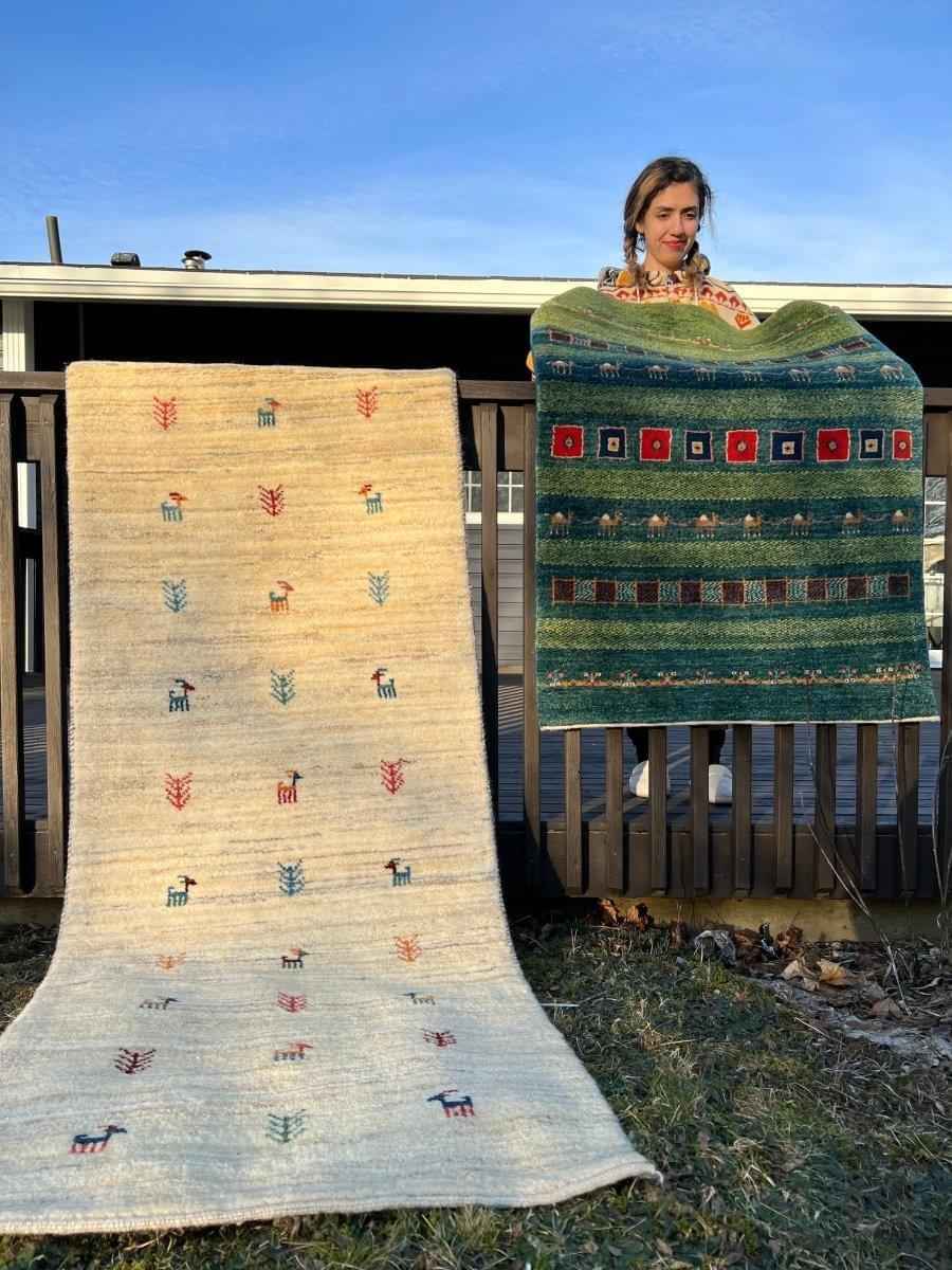 Persian Gabbeh Rug | 4' 1" x 2' 8"