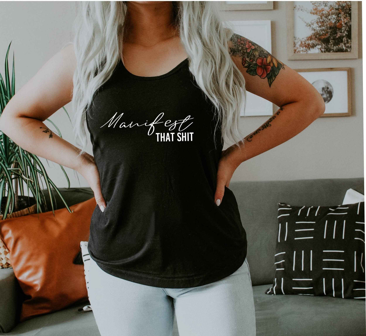 Manifest That Shit Racerback Tank Top