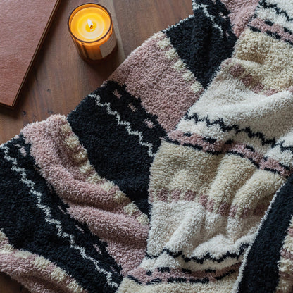 Desert Sunset Geometric Print Extended Throw