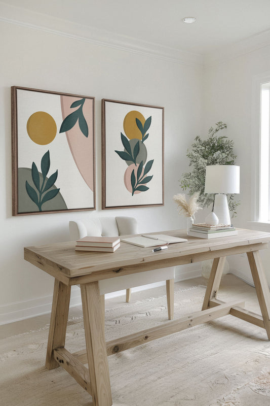 RADIANT FLORA DUO (2 Oeuvres sur toile étirée)