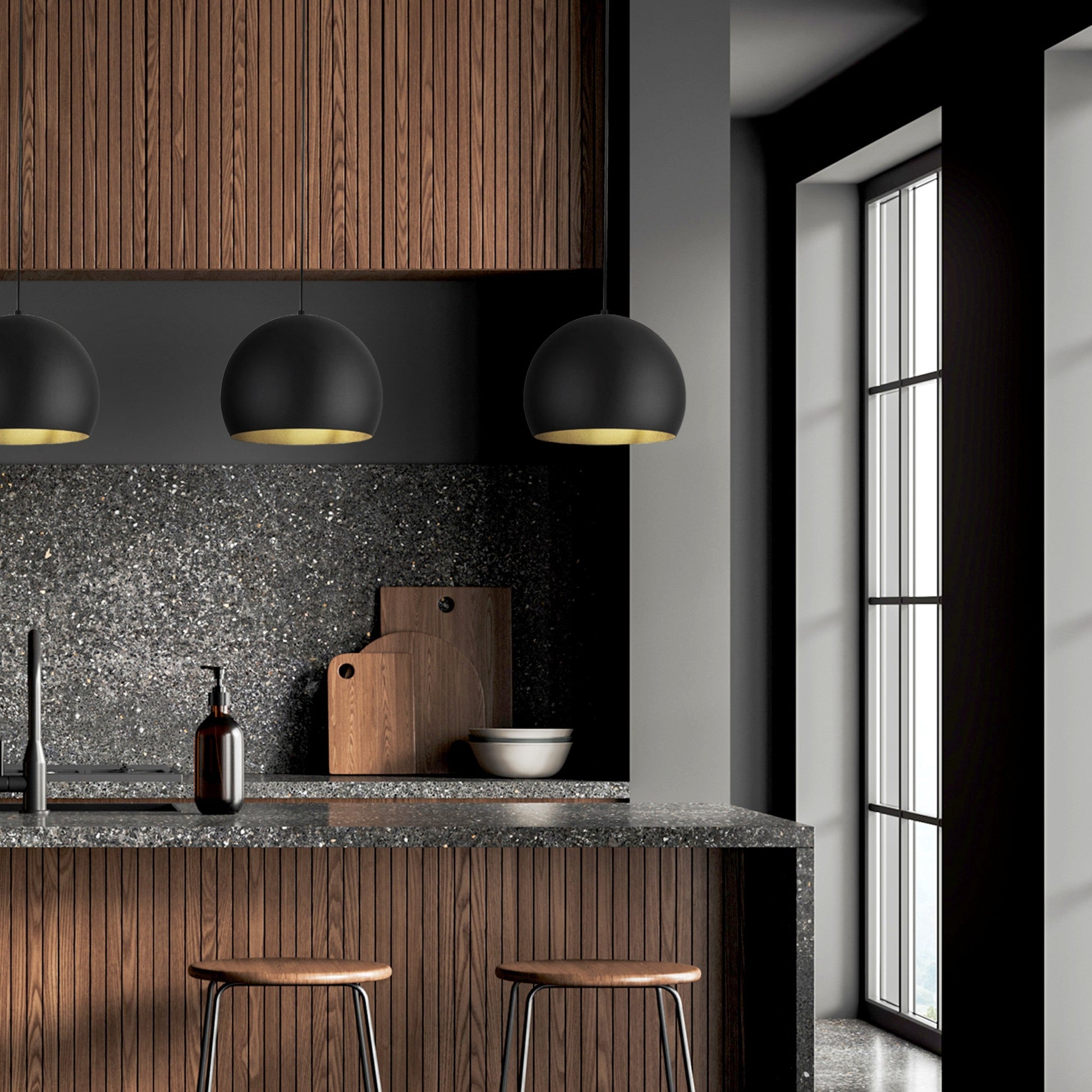 ZOE Mid-Century Modern Dome Pendant Light for Kitchen Island & Dining Table - AURABAGS SHOP