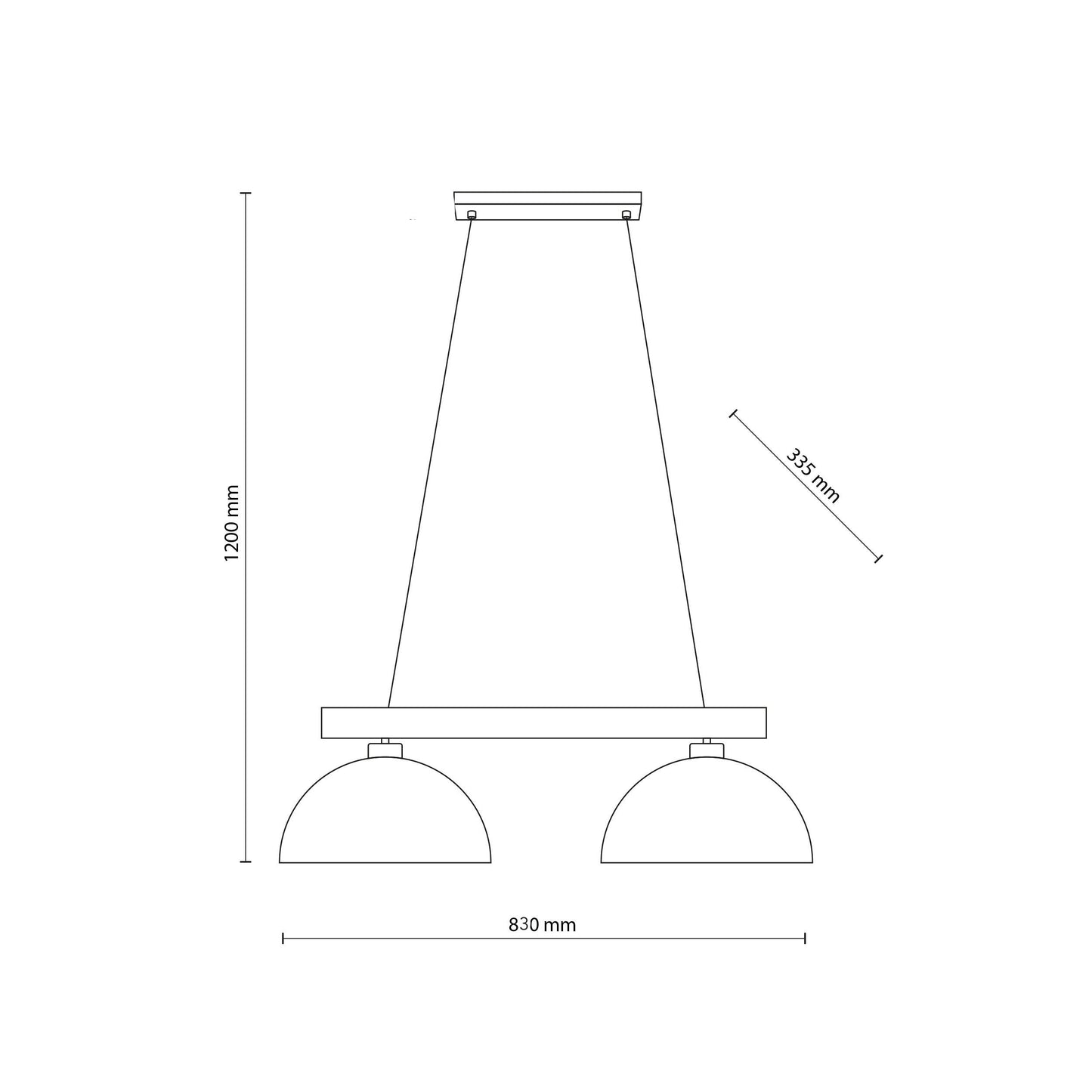 OSLO 2-Light Scandinavian Pendant Light for Kitchen Island, Dining Table & Modern Interiors