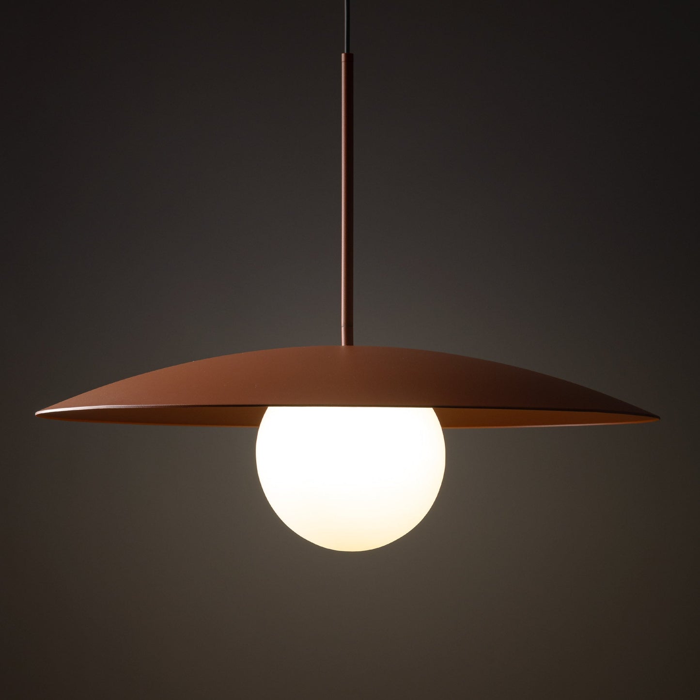 SLATE Mid-Century Modern Wide Dome Pendant Light for Kitchen Island & Dining Table - AURABAGS SHOP