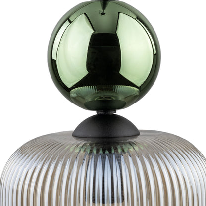 SOPHIA Ribbed Glass Pendant Light for Kitchen Island, Dining Room & Contemporary Interiors