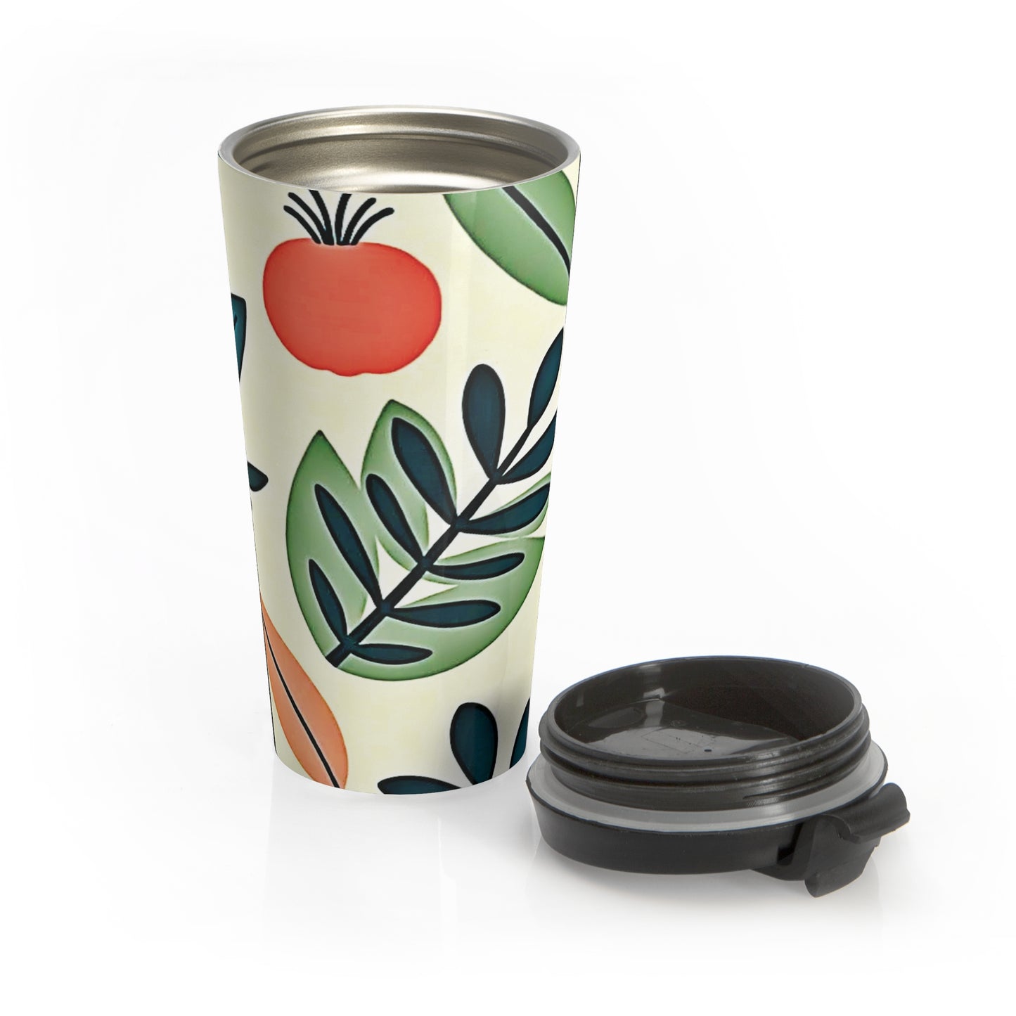 Floral Folk Art Stainless Steel Travel Mug - AURABAGS SHOP