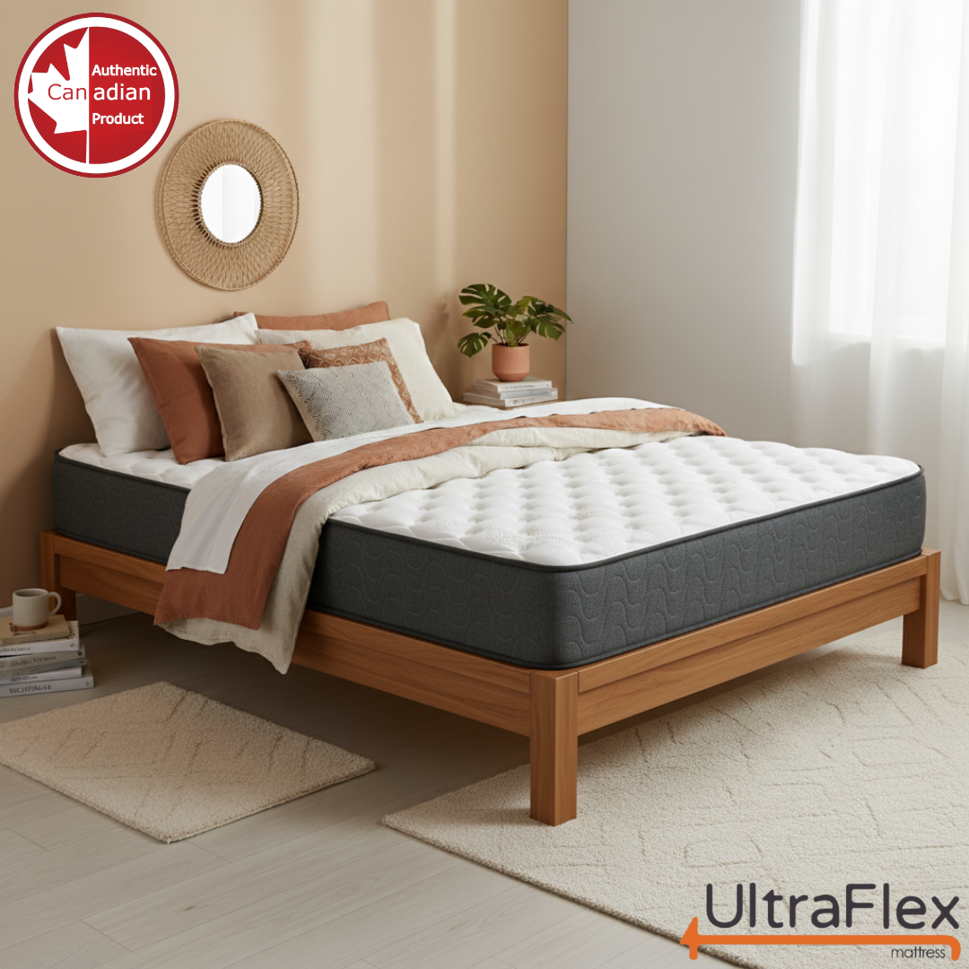 UltraFlex® STELLAR Mittelfest – Premium Orthopädische Matratze mit Kühlgel, High-Density Soja-Schaum & Gesteppter Oberseite | Hergestellt in Kanada