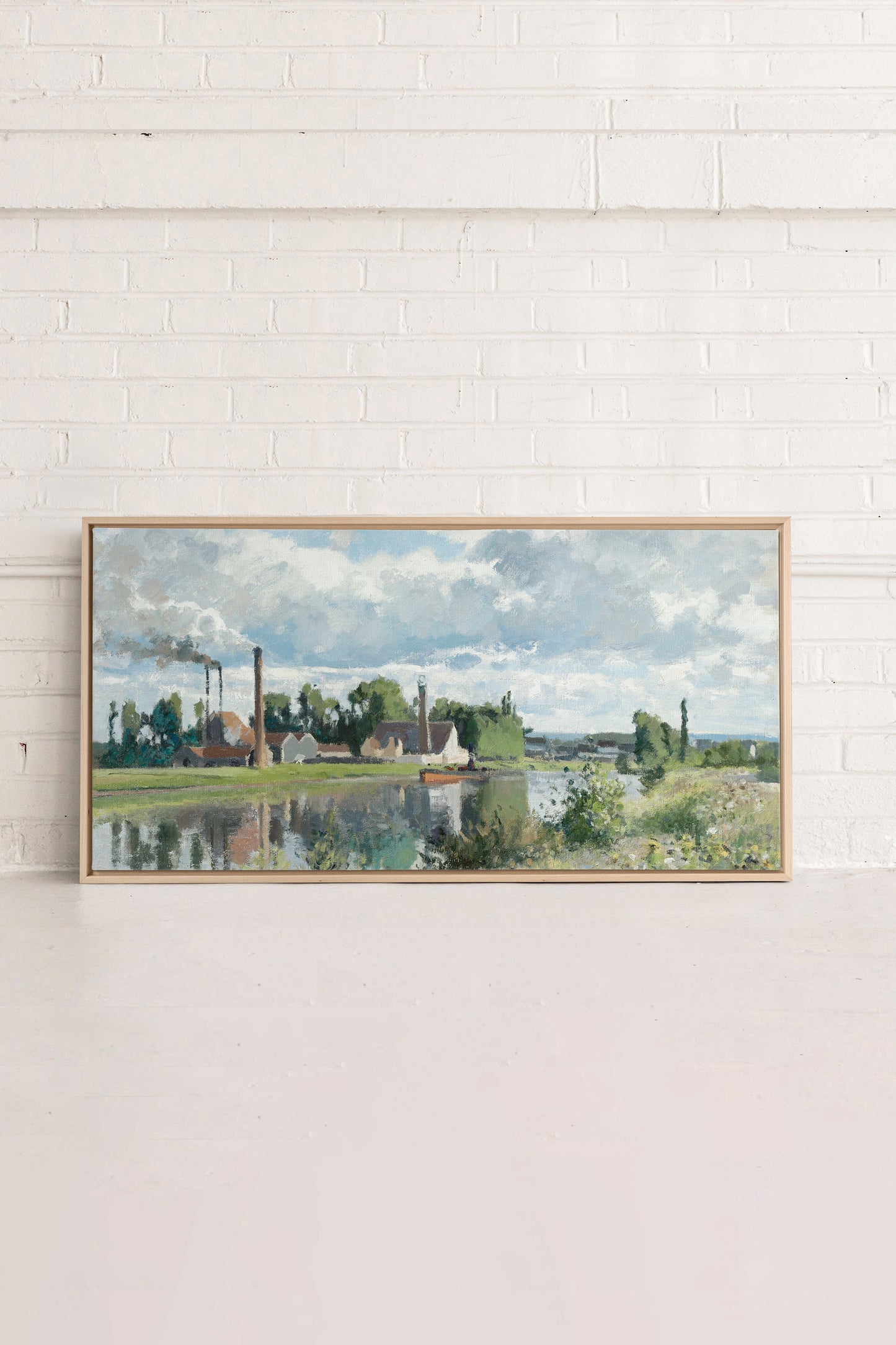 THE RIVER OISE, Oeuvre sur toile étiré