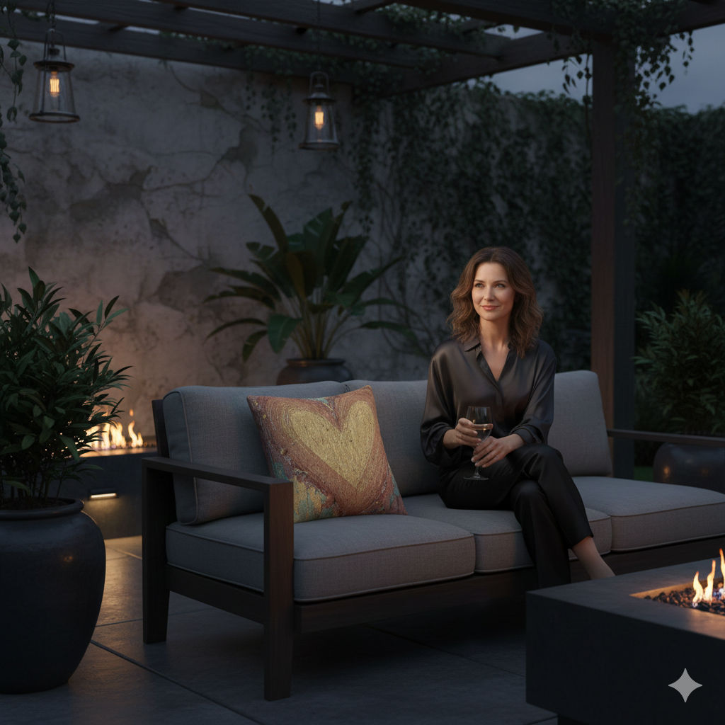 Rustic Heart Woven Pillow | Boho Farmhouse Throw Pillow - AURABAGS SHOP