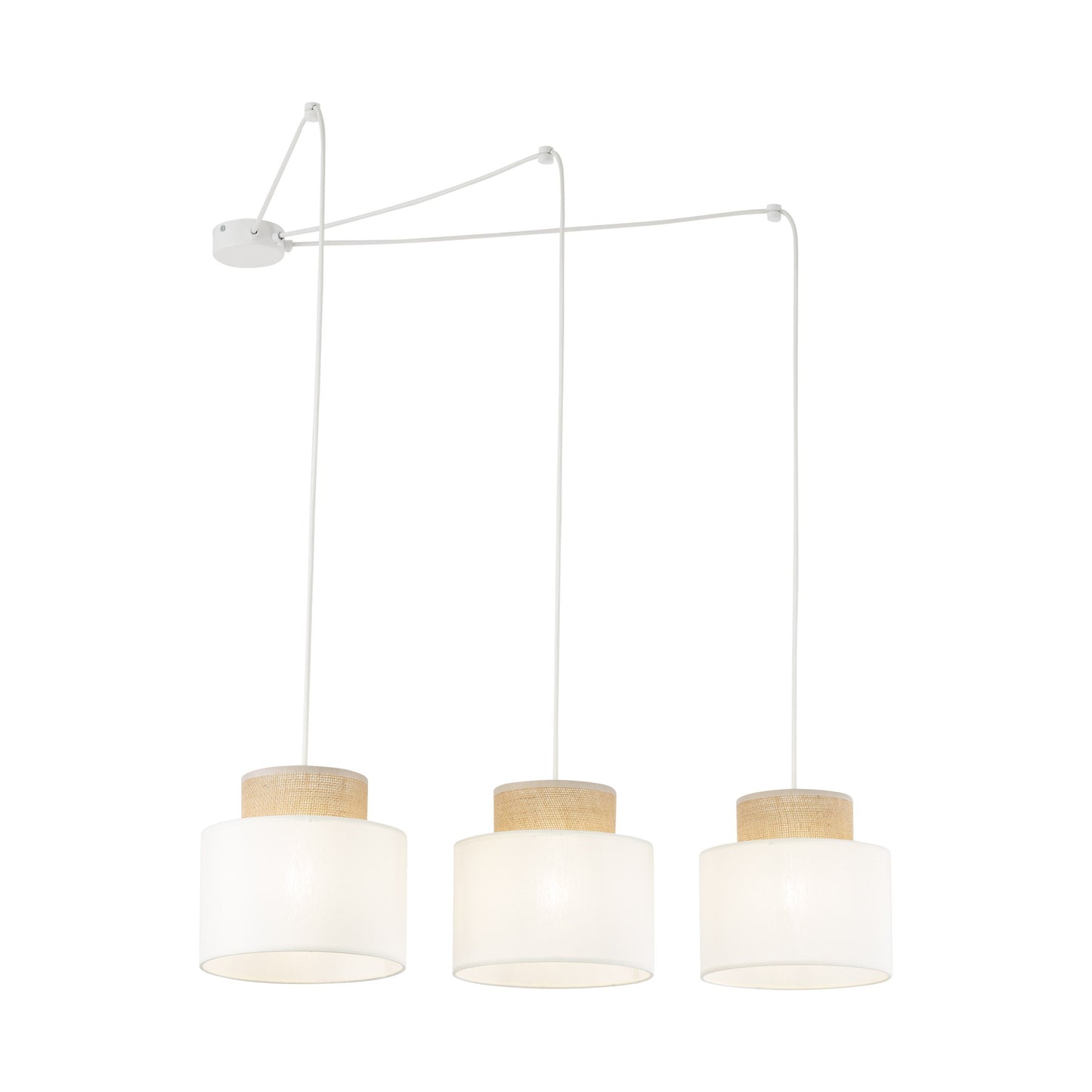 DUO White Adjustable 3-Light Pendant for Dining Table & Kitchen Island - AURABAGS SHOP
