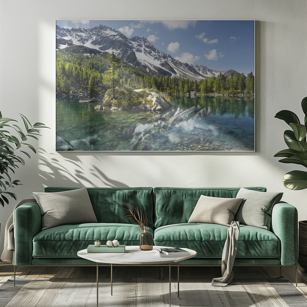 Wall art Green Mountain Lake