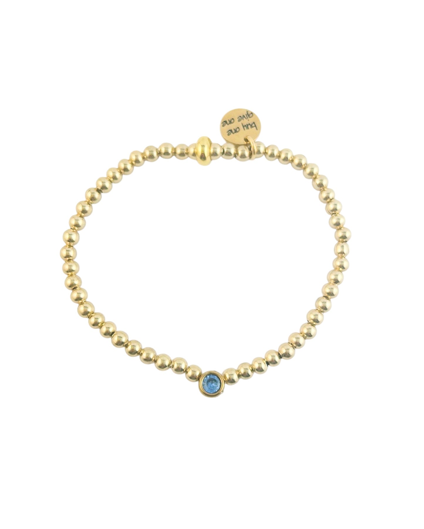 Mini Gold & Sparkle Bracelet (Clear & Light Pink, Blue)