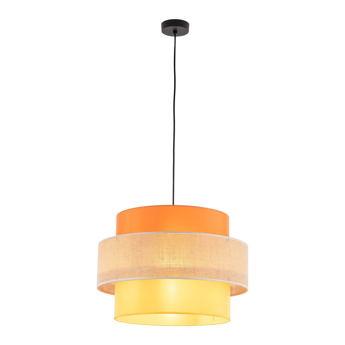 TRIO Jute Mid-Century Boho Large Pendant Ceiling Light Fixture for Kitchen Island, Dining Room & Living Room - AURABAGS SHOP