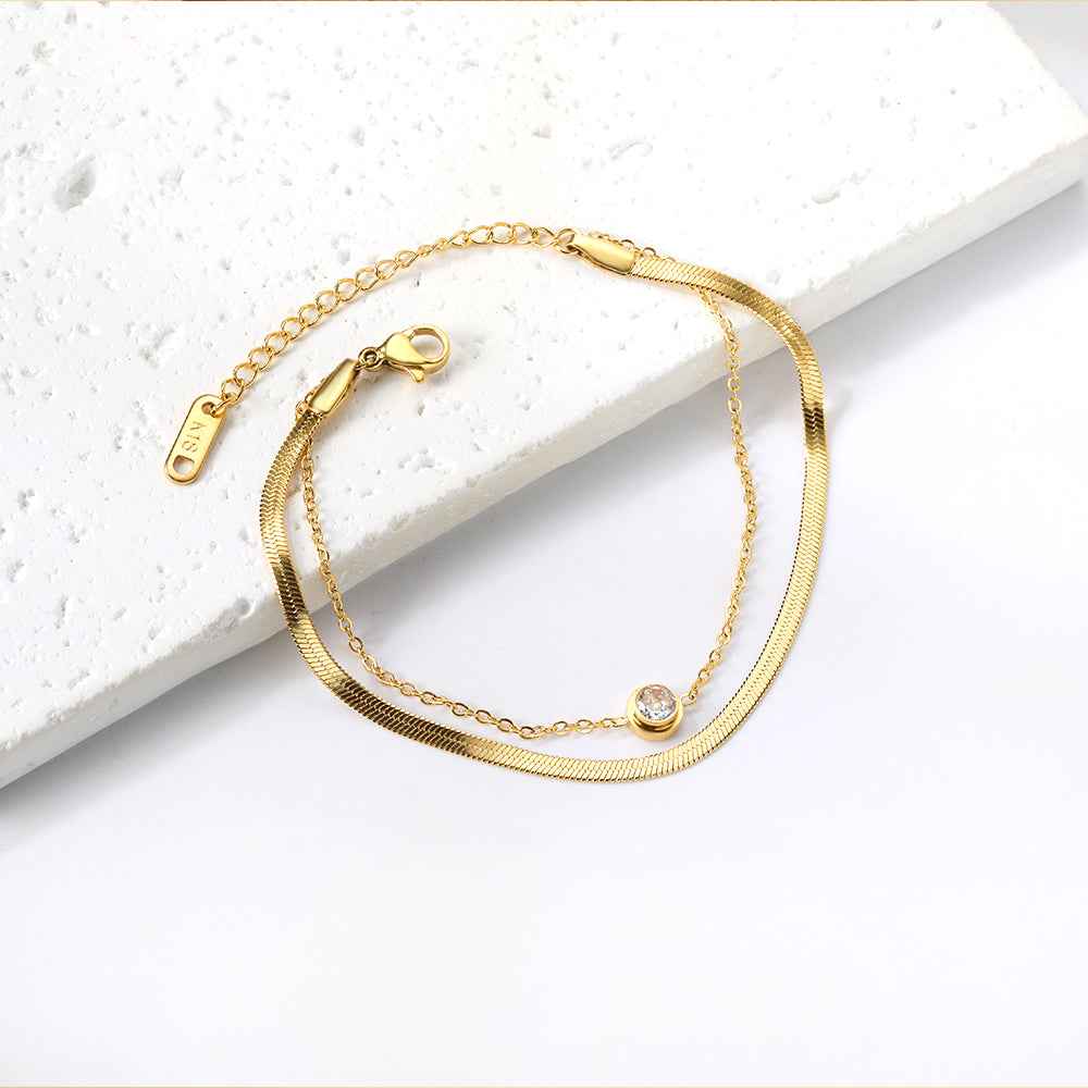 Radiant Diamond Duo Bracelet