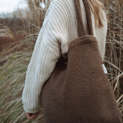 Sac fourre-tout en teddy | Doublure polar | Aimanté