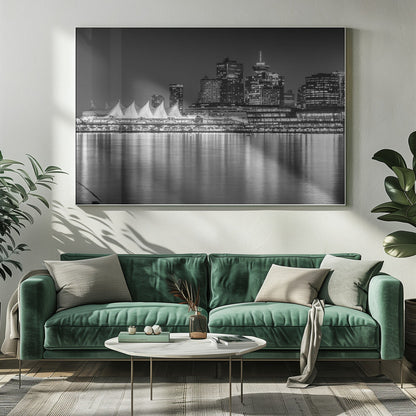 Wall art Charming evening impression from Vancouver | Monochrome