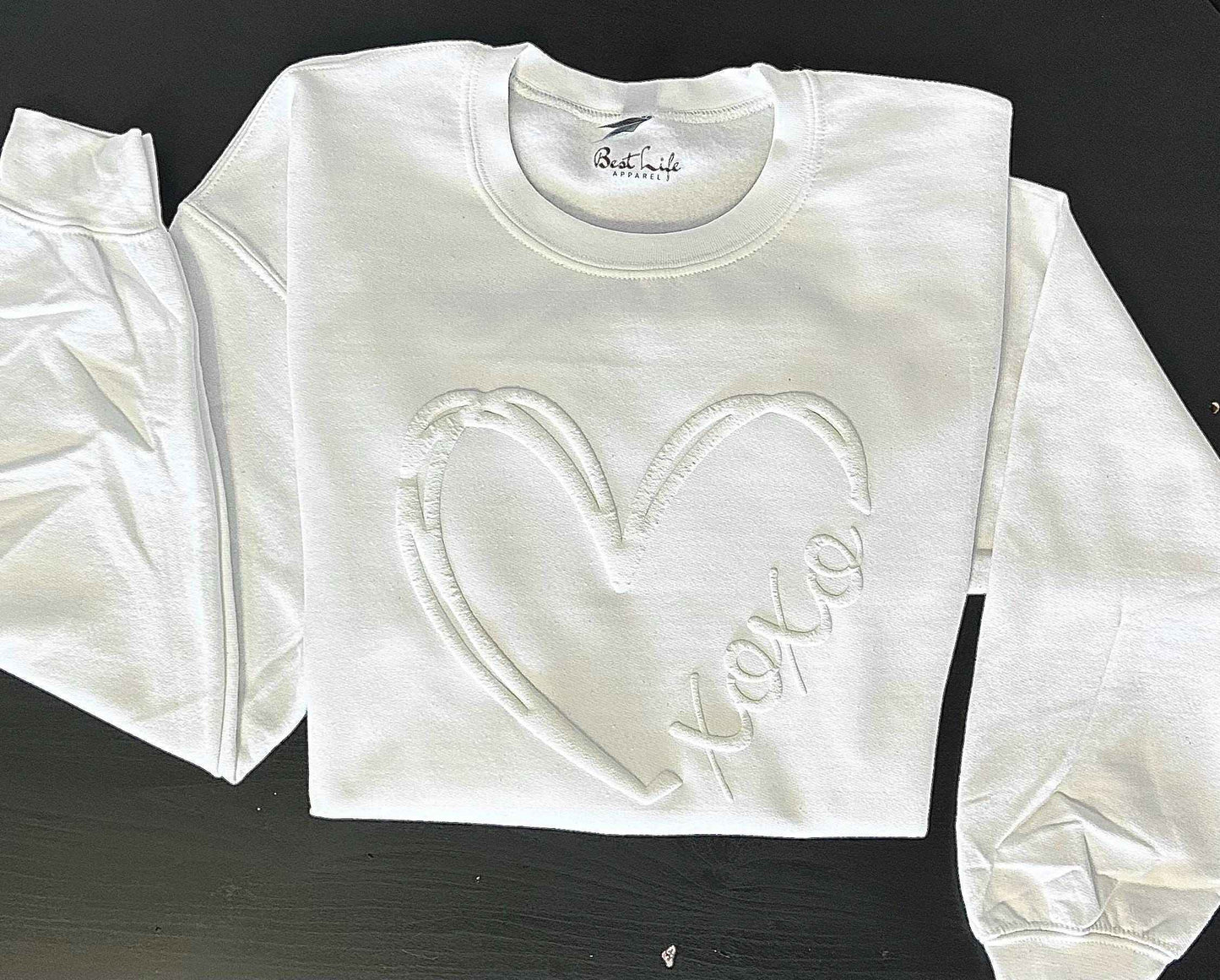 XOXO Embossed Heart Sweatshirt