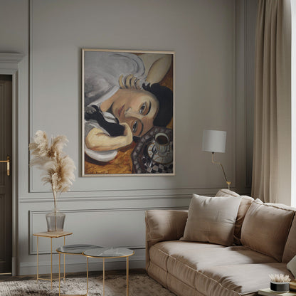 Wall art Lorette Con Una Tazza Di Caffe 1916