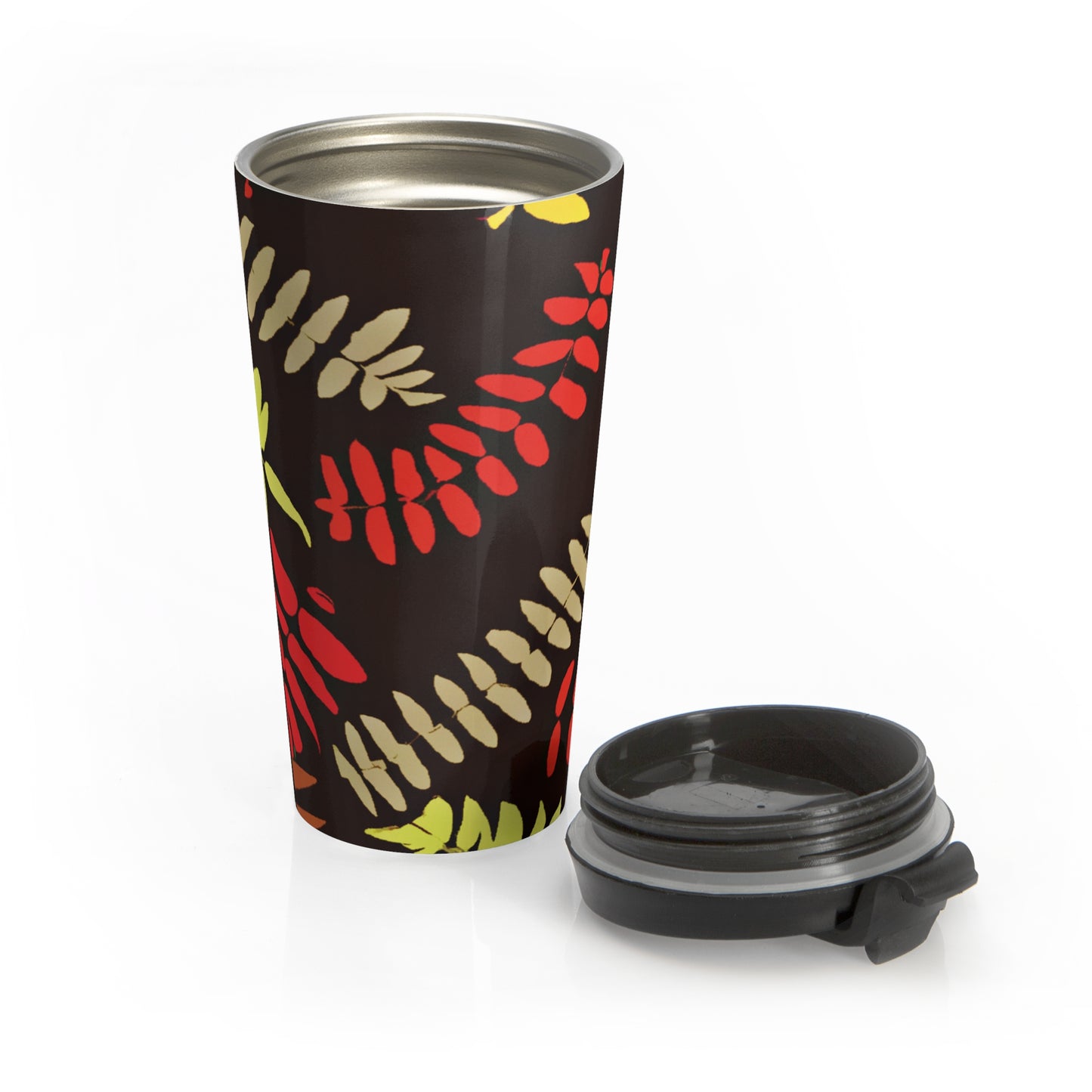 Travel Mug — Colorful Autumn Fern Stainless Steel Tumbler - AURABAGS SHOP