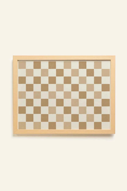 SANDY SQUARES, Oeuvre sur toile rigide, encadré Naturel Clair (collective)