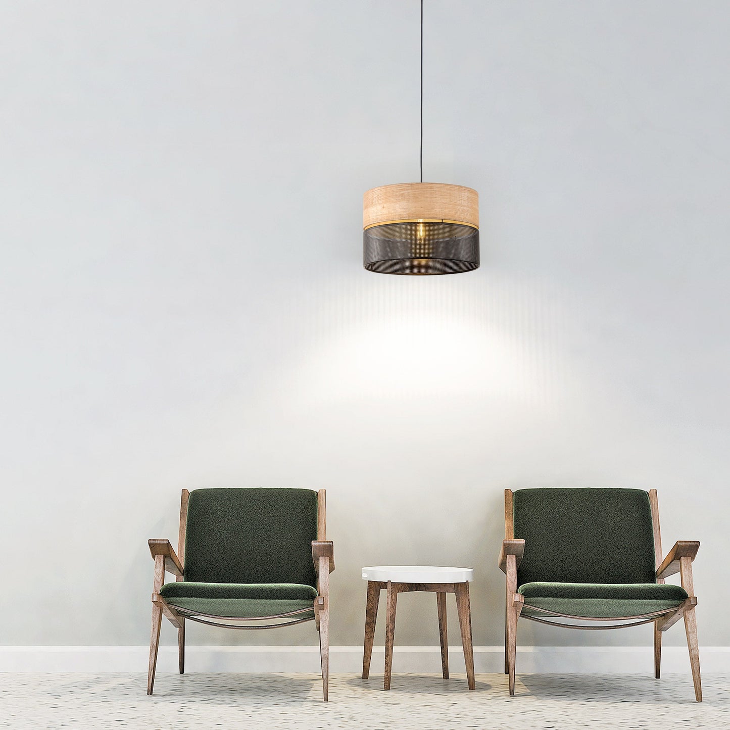 Nicol Scandinavian Drum Pendant Light for Dining Room & Bedroom - AURABAGS SHOP