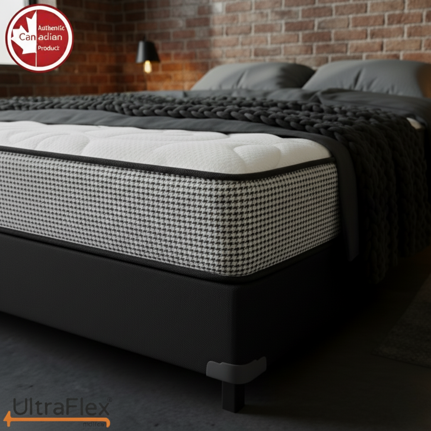 UltraFlex® DreamWeaver Medium Firm Pocket Coil Hybrid Mattress – Canadian-Made Orthopedic Support with Cooling Gel Foam, Quilted Top, Breathable & Hypoallergenic Comfort, Edge Support & Motion Isolation