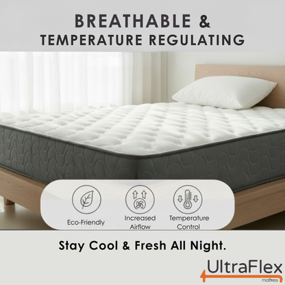 UltraFlex® STELLAR Mittelfest – Premium Orthopädische Matratze mit Kühlgel, High-Density Soja-Schaum & Gesteppter Oberseite | Hergestellt in Kanada