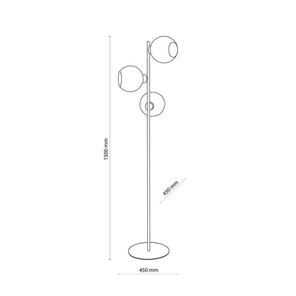 CUBUS Graphite Scandinavian Floor Lamp for Living Room, Bedroom & Office – Modern Minimalist Lighting (Clearance) - AURABAGS SHOP