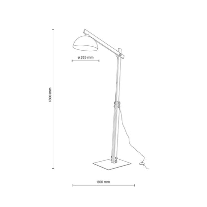 OSLO White Scandinavian Floor Lamp  (Clearance) - AURABAGS SHOP