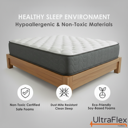 UltraFlex® STELLAR Mittelfest – Premium Orthopädische Matratze mit Kühlgel, High-Density Soja-Schaum & Gesteppter Oberseite | Hergestellt in Kanada