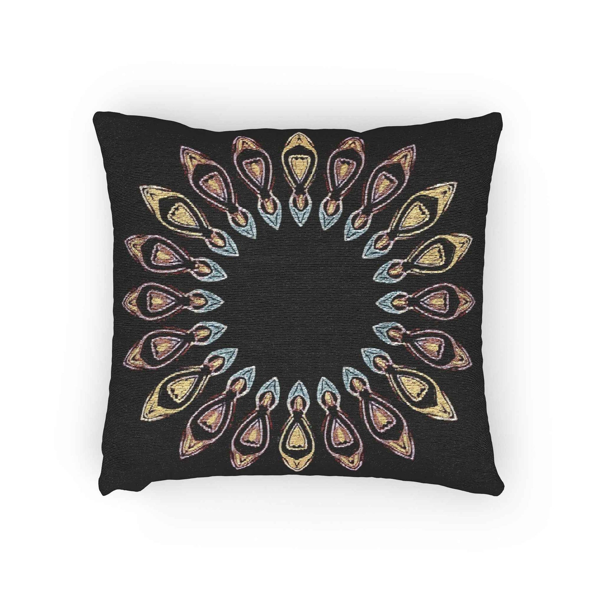 Geometric Pattern Woven Pillow | Decorative Throw Cushion