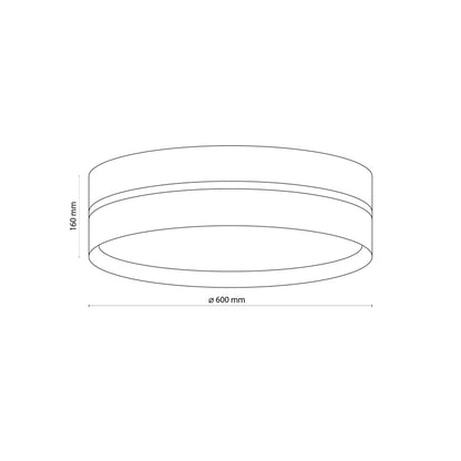 Linobianco Natural Linen Flush Mount Ceiling Light for Bedroom, Hallway & Living Room