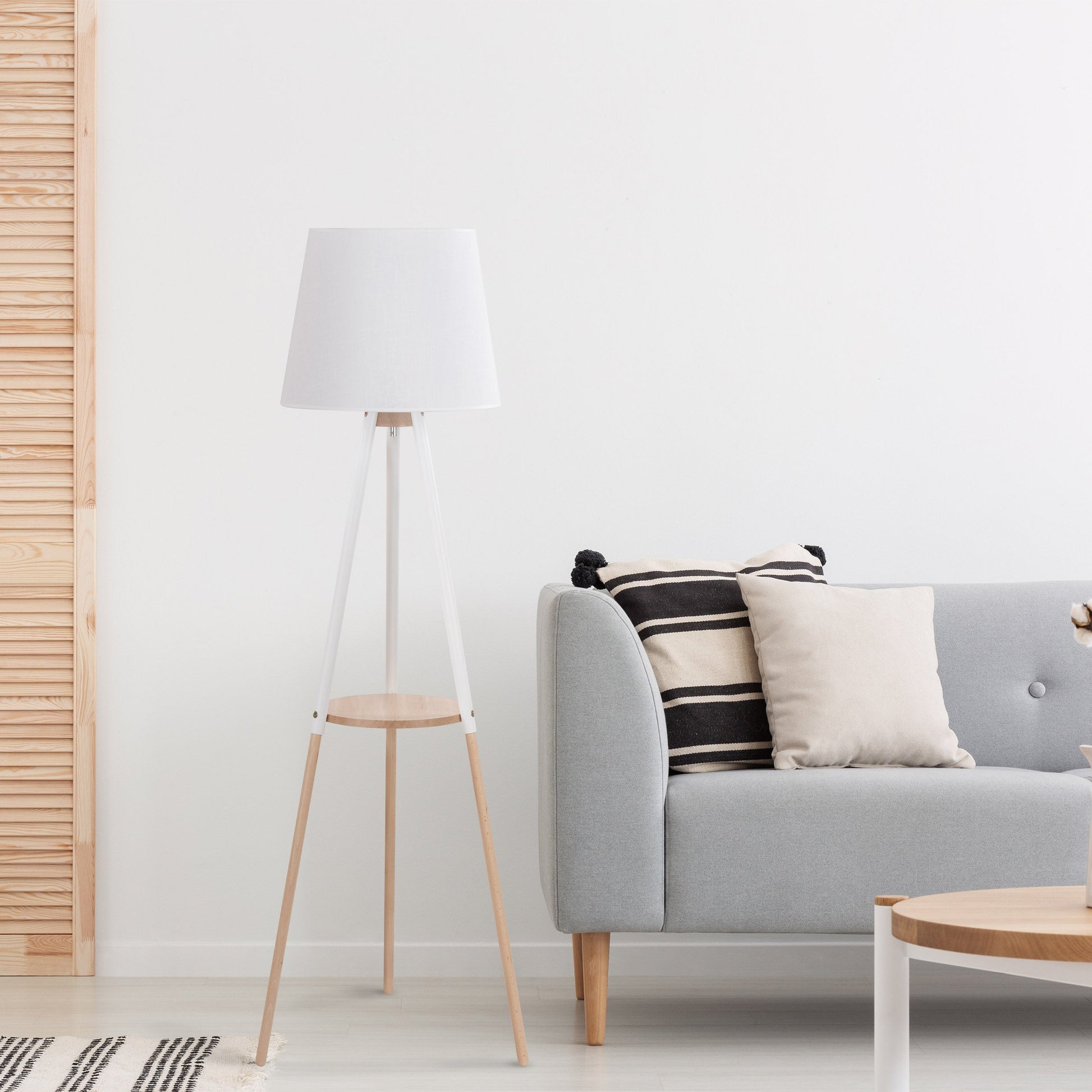 VAIO White Tray Table Floor Lamp - AURABAGS SHOP