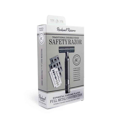Rockwell 6C Adjustable Safety Razor - Gunmetal Chrome (Beginner Friendly)