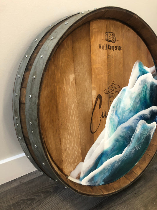 Wine Barrel Ocean Waves - AURABAGS SHOP