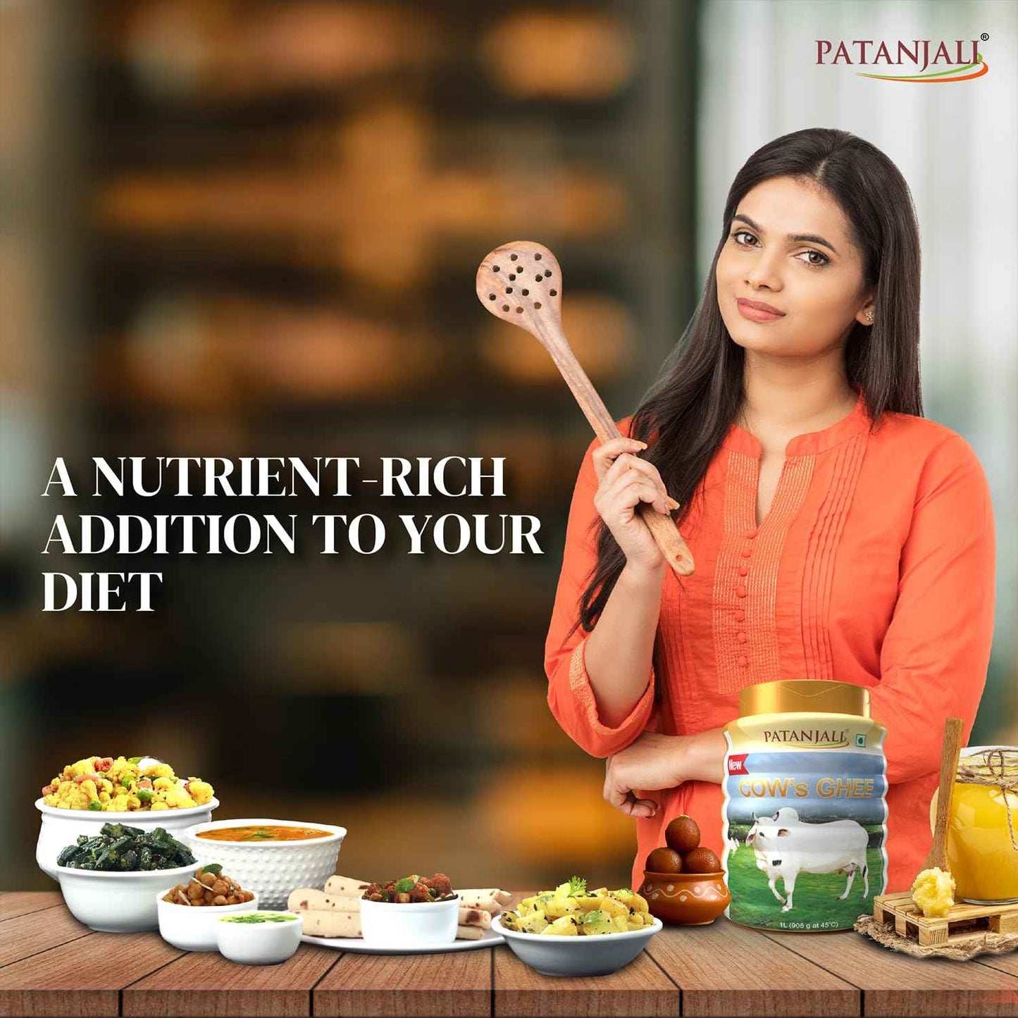 Patanjali Pure Cow Ghee Natural & Healthy, 1L