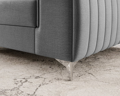 Laurence Modern Accent Chair - Light Grey