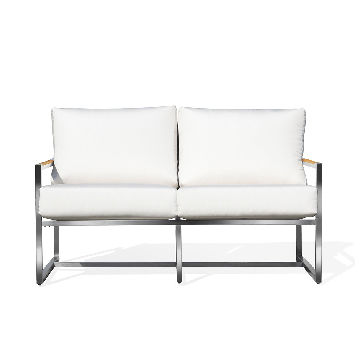 Acacia Stainless Steel Loveseat with Sunbrella® Cushions - AURABAGS SHOP